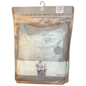 Women’s West Loop Lounge Long Sleeve Top | Grey | Size S/M | Bust 20” | NWT